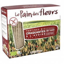 Tartines Craquantes trigo Avena|Tostadas de Pan Sin Gluten Bio Vegan|Le Pain Des Fleurs|150 gr| ideales como aperitivo