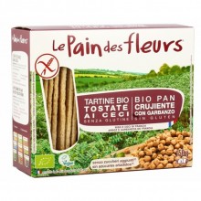 Tartines de Garbanzos|Tostadas de Pan Sin Gluten Bio Vegan|Le Pain Des Fleurs|150 gr| ideales como aperitivo