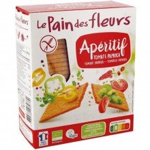 Aperitif Crackers de Tomate Paprika  Eco|Sin Gluten|Bio Vegan|Le Pain Des Fleurs|75g| ideales como aperitivo