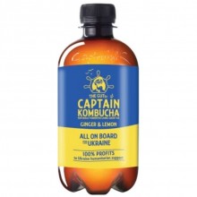 Captain Kombucha Ginger & lemon |400 ml |Té Kombucha Jengibre y limón Eco