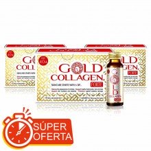 Gold Collagen Forte 30 días + 5 días de Regalo | Minerva Research Labs | Pack 30 x 50ml | Colágeno Antiedad 1 mes