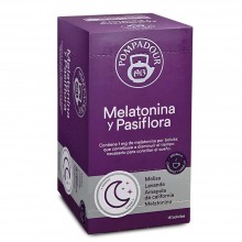 Melatonina y Pasiflora | Pompadour | 15 bolsitas | Deliciosa Infusión que Ayuda a Conciliar el Sueño