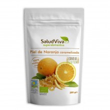 Piel de Naranja Caramelizada ECO | SaludViva | Sin Gluten 200g | Piel de Naranja Confitada de Cultivo Ecológico
