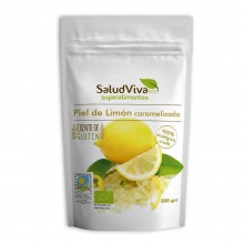 Piel de Limón Caramelizada ECO | SaludViva | Sin Gluten 200g | Piel de Limón Confitada de Cultivo Ecológico