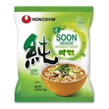 NONGSHIM Noodles - SOON Veggie Ramyun | BA FANG | Bolsa de 112 gr | Deliciosos Ramen Coreanos de Verduras