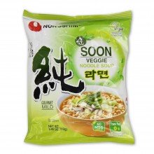 NONGSHIM Noodles - SOON Veggie Ramyun | BA FANG | Bolsa de 112 gr | Deliciosos Ramen Coreanos de Verduras