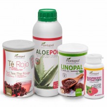CHUPAPANZAS PLUS pack reductor | Plantapol | LINOPAL 200g - TÉ ROJO 200g - ALOE VERA + VIT. C 1L + CETONA DE FRAMBUESA 60 Cáp