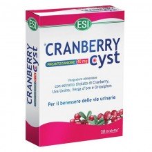 Cranberry Cyst | ESI Trepatdiet | 30 Tablet. 750mg | Infecciones de Orina-Cistitis | Antiinflamatorio, Desinfectante y Diurético