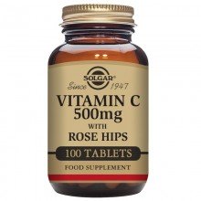 Rose Hips - Vitamina C | Solgar  | 100 comp de 500 mgr | Inmunidad - Energía