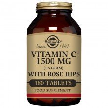 Rose Hips - Vitamina C | Solgar  | 180 comp de 1500 mgr | Inmunidad - Energía