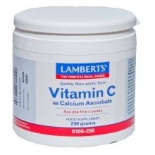 Vitamina C - Ascorbato de Calcio | Lamberts | 250 mgr en polvo | Inmunidad - Salud en general