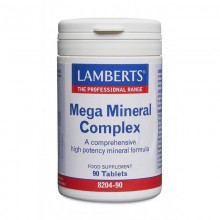 Mega Mineral Complex| Lamberts | 90 comp  | Funciones fisiológicas – Energetico – Cansancio – Fatiga