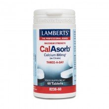 CalAsorb Calcium | Lamberts | 60 Comp de 800 mgr | Huesos – Crecimiento – vejez