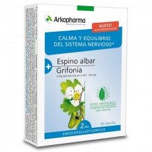 Espino Albar y Grifonia | Arkocápsulas Complex | Arkopharma | 40 cáps de 462 mgr. | Estrés – calmante