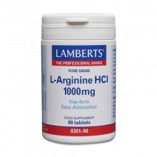L-Arginina HCI  | Lamberts | 90 comps de 1000 mgr. | Sistema circulatorio