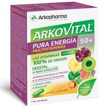 Arkovital Pura Energía Senior +50| Arkopharma | 60 Cáp. 250mg | Vitaminas y minerales - Huesos, Defensas, Energía