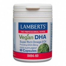 DHA Vegano | Lamberts | 60 caps de 625 mgr | mente – vista