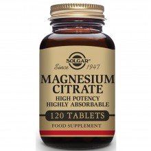 Citrato de Magnesio  | Solgar  | 120 Comps. de 420 mgr | sistema nervioso y muscular