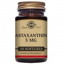 Astaxantina 5 mg | Solgar  | 30 cáps | Antioxidante - Antienvejecimiento