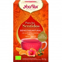 Yogi Tea| Bienestar Natural | Nutrition & Santé | 20 bolsas| Aceite esencial de Mandarina, Hibisco y espino amarillo - Fuerza