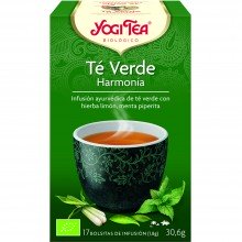 Yogi Tea| Té Verde Harmonía | Nutrition & Santé | 17 bolsas| Té Verde, kombucha, hierba limón, flor de saúco, menta - Equilibrio