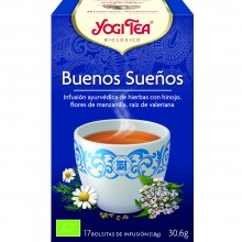 Yogi Tea| Buenos sueños| Nutrition & Santé | 17 bolsas| Camomila, Hinojo, Lavanda, Nuez Moscada, Valeriana - Relajante