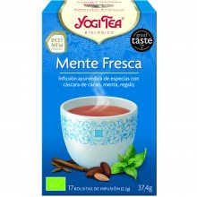 Yogi Tea| Menta Fresca | Nutrition & Santé | 17 bolsas | Cáscara de Cacao, Menta, Regaliz - Menta Fresca