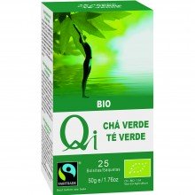 Qi - Té verde Chino Bio | Nutrition & Santé | 25 bolsitas | Té verde 100% | Activador & Diurético