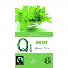 Qi - Té verde Chino con Menta ECO| Nutrition & Santé | 25 bolsitas | Té verde y Menta | Activador & Diurético