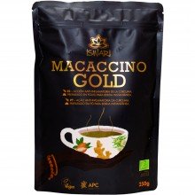 Macaccino Gold Bio | Nutrition & Santé | 250g| Cúrcuma, Azucar de Coco, Maca, Harina de Amaranto | Superalimento