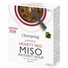 ClearSpring - Sopa de Miso Picante con Algas| Nutrition & Santé | 4 servicios | Miso, Cebolleta, Alga Wakame | Best Of Japan