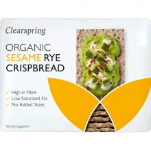 Crispbread organic Sesame Rye |ClearSpring   | 200g |Harina Integral de Centeno y Sésamo |Cracker con Sésamo