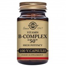 Vitamina B-Complex "50" Alta Potencia  | Solgar | 100 Cáps de 824 mgr | Energia – cansancio – fatiga