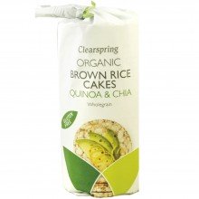 Brown Rice Cakes|ClearSpring | 120g | Arroz Integral-Quinoa y Chía | Snacks sin gluten