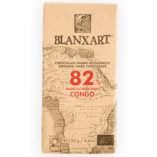 Blanxart - Chocolate Negro Congo 82% | Nutrition & Santé | 125g | Azúcar, manteca de cacao, Cacao, Vainilla | Chocolates