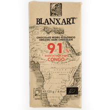 Blanxart - Chocolate Negro Congo 91% | Nutrition & Santé | 100g | Azúcar, manteca de cacao, Cacao, Vainilla | Chocolates