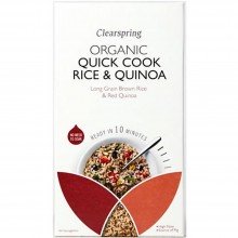ClearSpring - Quick Cook Arroz Integral y Quinoa Roja | Nutrition & Santé | 250g | Arroz y Quinoa | Cereales y Legumbres