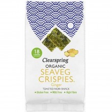 Seaveg Crispies de Alga Nori con Jengibre| ClearSpring| 3x4g Multipack|Snacks The best of Japan