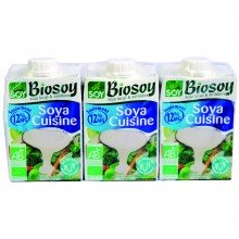 Bio Soy - Soya Cousine Biosoy | Nutrition & Santé | 3x200ml | Tonyu, Aceite de Girasol, Azúcar | Salsas de Cocinar