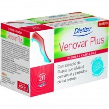 Dietisa - Venovar Plus | Nutrition & Santé | 20 viales | Arándano, Rusco, Saúco, Castaño, Cítricos | Sistema Circulatorio