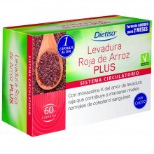 Levadura Roja de Arroz Plus | Dietisa  | 60 cápsulas | mantiene los niveles normales de colesterol