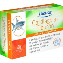 Cartílago de Tiburón | Dietisa| 48 compr |ayudan a sostener la función normal del tejido conectivo