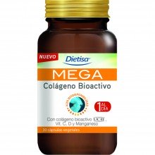 Mega Colágeno UC-II | Dietisa| 30 cápsulas | Colágeno, Vitamina C y D | regeneración del cartílago articular