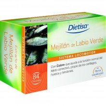 Mejillón de labio verde |Dietisa | 84cáp 1200mg | Antiinflamatorio - Con glucosamina y condroitina natural