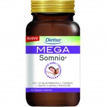 Dietisa - Mega Somnio | Nutrition & Santé | 60 cápsulas | Pasiflora y Lúpulo | Sistema Nervioso