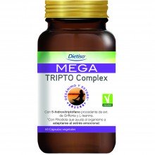 Dietisa - Mega Tripto Complex | Nutrition & Santé | 60 cápsulas | 5-Hidroxitriptófano | Sistema Nervioso