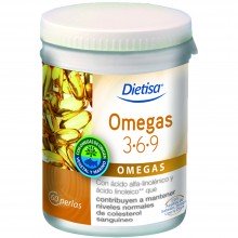 Dietisa - Omegas 3-6-9 | Nutrition & Santé | 60 cápsulas | Aceite de Salmón, de Onagra, de Oliva y de Lino | Omegas