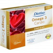 Dietisa - Omega 3 Cardio | Nutrition & Santé | 45 cápsulas | Aceite de pescado | Omegas