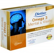 Omega 3 Mental y Visión |Dietisa  | 45 cápsulas | Omegas| Mantenimiento de la visión y funcionamiento del cerebro