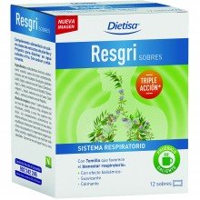 Dietisa - Resgri Sobres | Nutrition & Santé | 12 sobres | Extractos de plantas y Própolis | Sistema Respiratorio